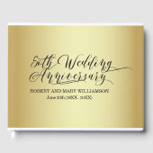 Personalisiertes 50-jähriges Hochzeitsszenario Gästebuch (Vorderseite)