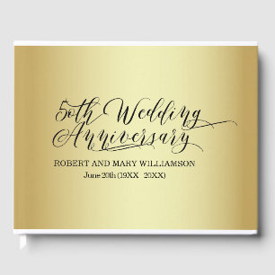 Personalisiertes 50-jähriges Hochzeitsszenario Gästebuch