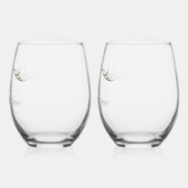 Personalisiertes 50-jähriges Jubiläum Benutzerdefi Weinglas Ohne Stiel (Links)