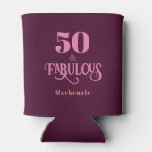 Personalisiertes 50-köpfiges Burgund Dosenkühler (Rückseite)