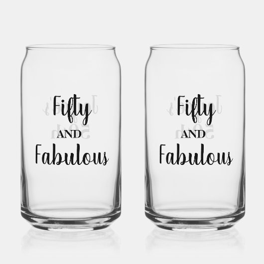 Personalisiertes 50. Soda-Glas Dosenglas (Vorderseite)