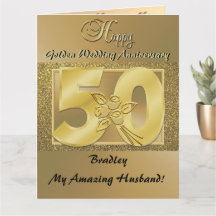 Personalisiertes 50. Wedding Anniversary Card Ehem