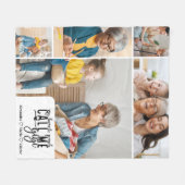 Personalisiertes 5-Foto-Gigi-Geschenk Fleecedecke (Vorderseite (Horizontal))