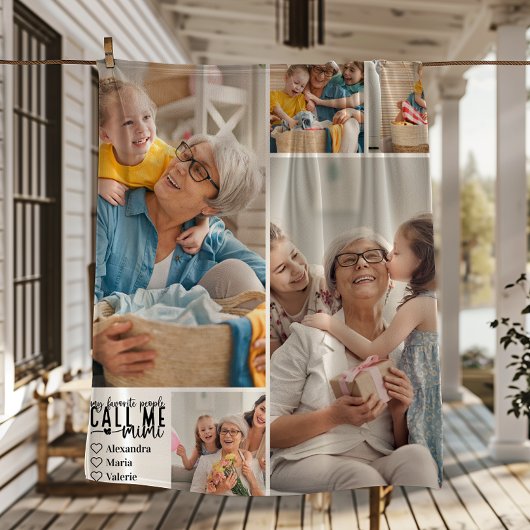 Personalisiertes 5-Foto-Mimi-Geschenk Fleecedecke