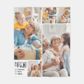 Personalisiertes 5-Foto-Mimi-Geschenk Fleecedecke (Vorderseite)