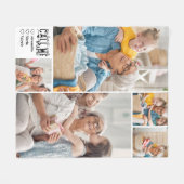 Personalisiertes 5-Foto-Mimi-Geschenk Fleecedecke (Vorderseite (Horizontal))