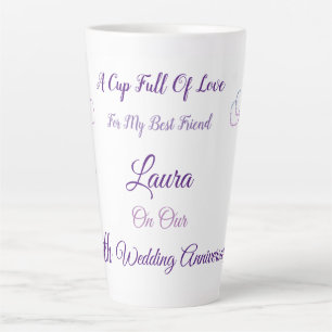 Personalisiertes 5-jähriges Design Latte Tasse