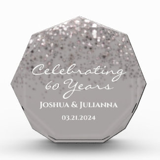 Personalisiertes 60. Diamantenen Hochzeitstag-Ande Fotoblock