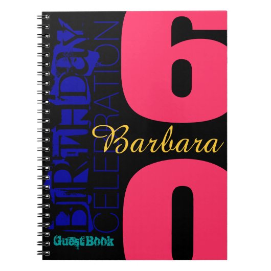 Personalisiertes 60. Geburtstag POP Gästebuch Notizblock (Vorderseite)