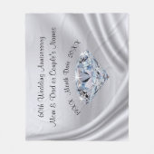 Personalisiertes 60-jähriges Jubiläum-Blanket mit  Fleecedecke (Vorderseite)