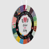 Personalisiertes 60-jähriges Jubiläum, Patchwork Q Ornament (Vorderseite)