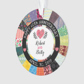 Personalisiertes 60-jähriges Jubiläum, Patchwork Q Ornament (Vorderseite)