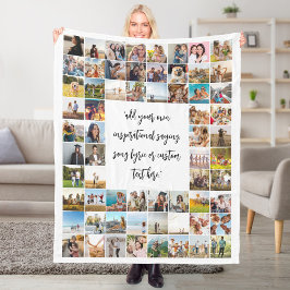 Personalisiertes 64-Foto Collage individuelles Ang Fleecedecke