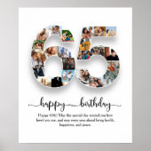 Personalisiertes 65. Geburtstagsfoto Collage Poste Poster (Vorne)