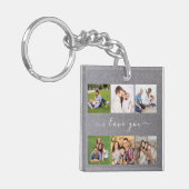 Personalisiertes 6 Foto mit benutzerdefiniertem Te Schlüsselanhänger (Vorderseite links)