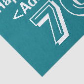 Personalisiertes 70. Geburtstags Themenpapier Seidenpapier (Ausschnitt)