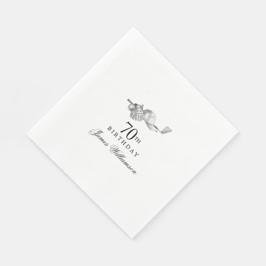 Personalisiertes 70. Geburtstagsparty Serviette (Ecke)