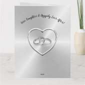 Personalisiertes 70. Platinalhochzeit Karte (Rückseite)