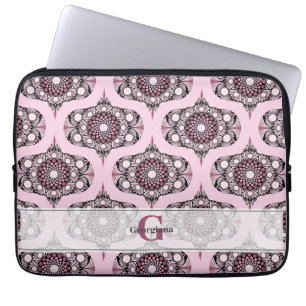 Personalisiertes 70er Dusky Rose Kirschblüten-Mand Laptopschutzhülle