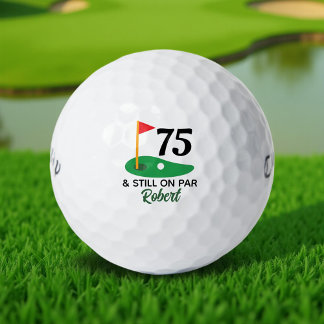 Personalisiertes 75. Geburtstagsgeschenk für Golfe Golfball