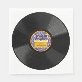 Personalisiertes 78 Vinyl Record Design Paper Napk Serviette
