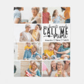 Personalisiertes 7-Foto-Mimi-Geschenk Fleecedecke (Vorderseite)