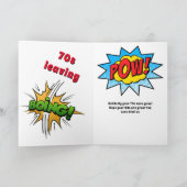 Personalisiertes 80. Geburtstag Vintages Comic Fun Karte (Innenseite)