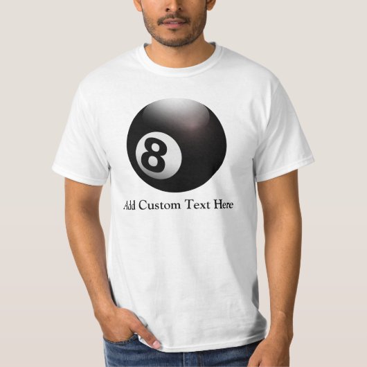 Personalisiertes 8 Ball-Billard T-Shirt (Vorderseite)