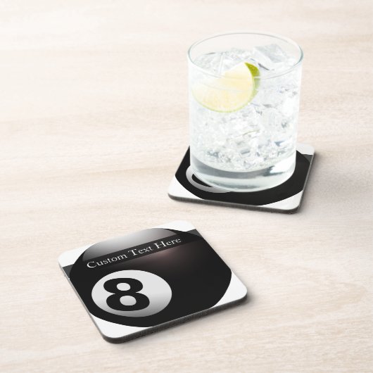 Personalisiertes 8 Ball-Billard Untersetzer (Rechte Seite)