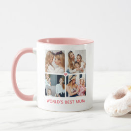 Personalisiertes 8-Foto- "Best Mum der Welt" Tasse