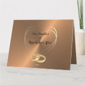 Personalisiertes 8-jähriges Bronzejubiläum Karte (Rückseite)