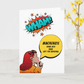 Personalisiertes 90. Geburtstag Vintages Comic Fun Karte (Gelbe Blume)