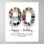 Personalisiertes 90. Geburtstagskollektiv Poster (Vorne)