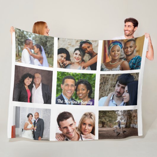Personalisiertes 9-Bild-Fleece-Blanket Fleecedecke (Beispiel)