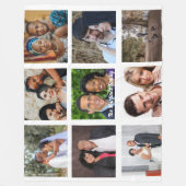 Personalisiertes 9-Bild-Fleece-Blanket Fleecedecke (Vorderseite)