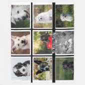 Personalisiertes 9-Bild-Fleece-Blanket Fleecedecke (Vorderseite)