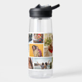Personalisiertes 9-Foto-Collage-Namen-Geschenk Trinkflasche (Links)