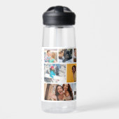 Personalisiertes 9-Foto-Collage-Namen-Geschenk Trinkflasche (Vorne)