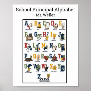 Personalisiertes ABC des Schulleiters Poster