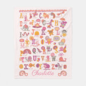 Personalisiertes ABC-Tier Fleecedecke (Vorderseite)