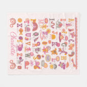 Personalisiertes ABC-Tier Fleecedecke (Vorderseite (Horizontal))