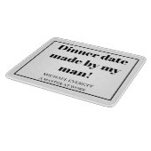 Personalisiertes Abendessen von meinem Mann Schneidebrett (Ecke)