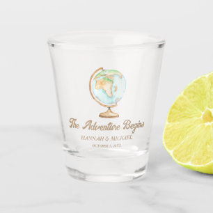 Personalisiertes Abenteuer Beginnt Reise Hochzeits Schnapsglas