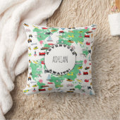 Personalisiertes Abenteuer erwartet Weltkarte-Fahr Kissen (Decke)