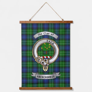 Personalisiertes Abercrombie-Clan-Abzeichen und -T Wandteppich Mit Holzrahmen