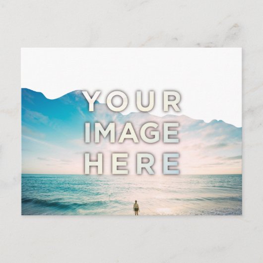 Personalisiertes abgerissenes Papier mit Foto Cust Postkarte (Vorderseite)