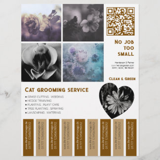 Personalisiertes Abreißflyer Gartenarbeit Flyer