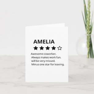 Personalisiertes Abschiedsgeschenk - Funny 4-Stern Einladung