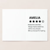 Personalisiertes Abschiedsgeschenk - Funny 4-Stern Folienkarte (Innenseite)