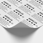 Personalisiertes Abschiedsgeschenk - Funny 4-Stern Geschenkpapier (Ecke)